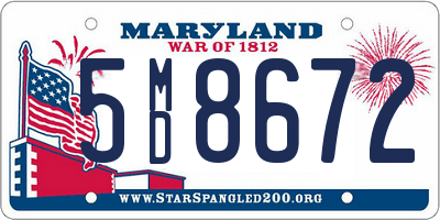 MD license plate 5MD8672