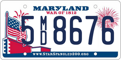 MD license plate 5MD8676