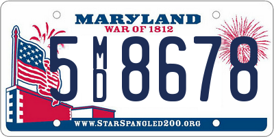 MD license plate 5MD8678