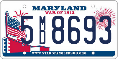 MD license plate 5MD8693