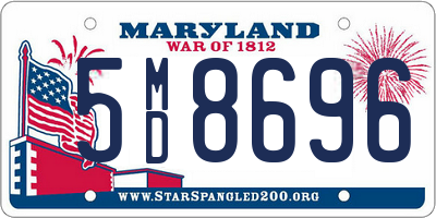 MD license plate 5MD8696