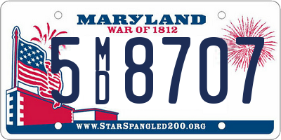 MD license plate 5MD8707