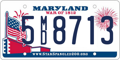 MD license plate 5MD8713