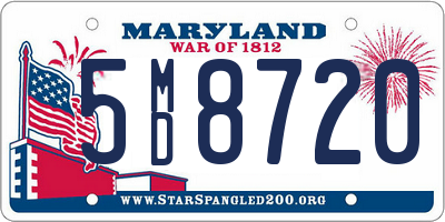 MD license plate 5MD8720