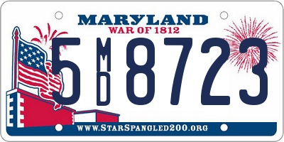 MD license plate 5MD8723