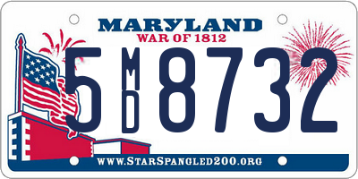 MD license plate 5MD8732