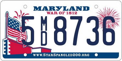 MD license plate 5MD8736