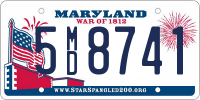 MD license plate 5MD8741