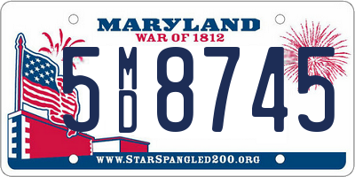 MD license plate 5MD8745