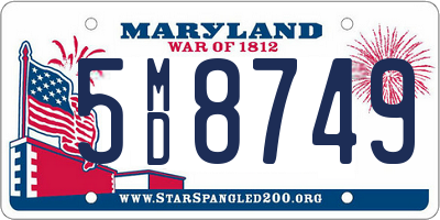 MD license plate 5MD8749