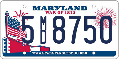 MD license plate 5MD8750