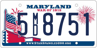 MD license plate 5MD8751