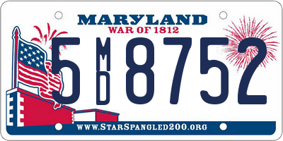 MD license plate 5MD8752