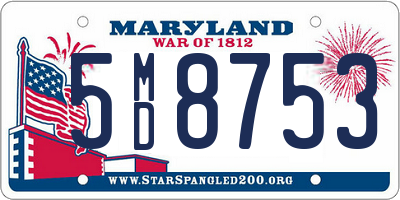 MD license plate 5MD8753
