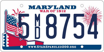 MD license plate 5MD8754