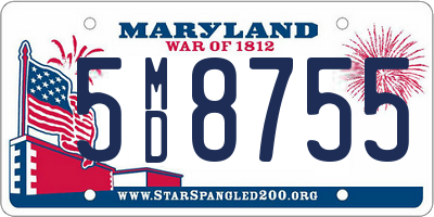 MD license plate 5MD8755