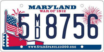 MD license plate 5MD8756