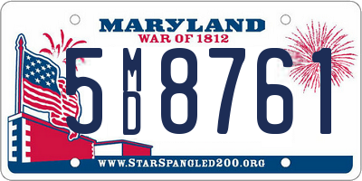 MD license plate 5MD8761