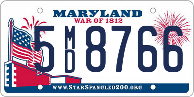 MD license plate 5MD8766