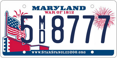 MD license plate 5MD8777