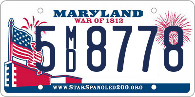 MD license plate 5MD8778