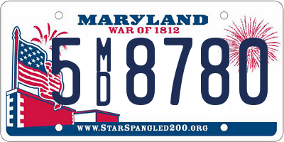 MD license plate 5MD8780