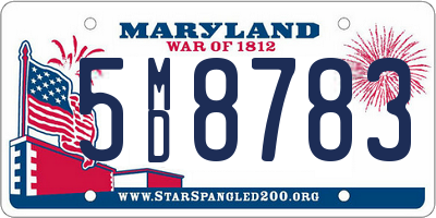 MD license plate 5MD8783