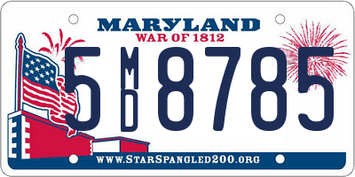 MD license plate 5MD8785