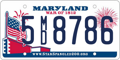 MD license plate 5MD8786