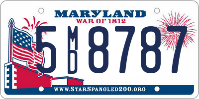 MD license plate 5MD8787