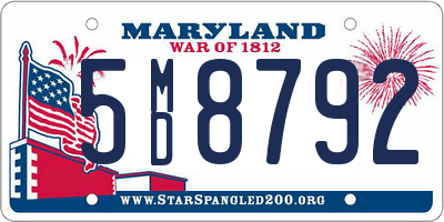 MD license plate 5MD8792