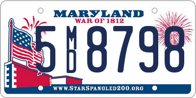 MD license plate 5MD8798