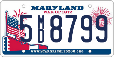 MD license plate 5MD8799