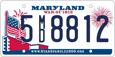 MD license plate 5MD8812