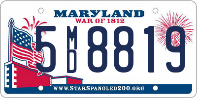 MD license plate 5MD8819