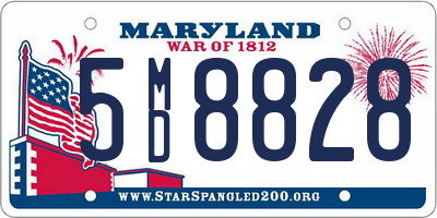 MD license plate 5MD8828