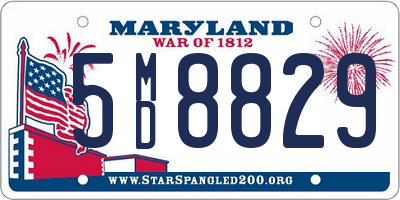 MD license plate 5MD8829