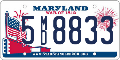 MD license plate 5MD8833