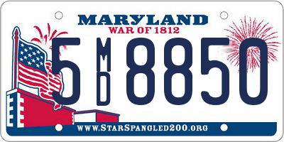 MD license plate 5MD8850