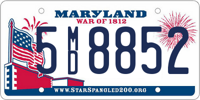 MD license plate 5MD8852