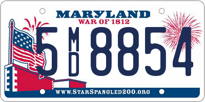 MD license plate 5MD8854