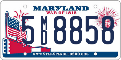 MD license plate 5MD8858