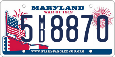 MD license plate 5MD8870