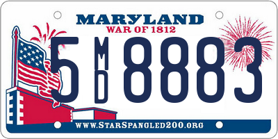 MD license plate 5MD8883