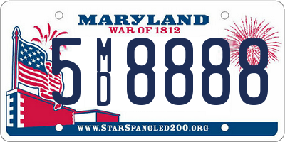 MD license plate 5MD8888