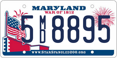 MD license plate 5MD8895