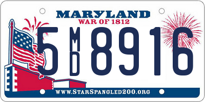 MD license plate 5MD8916