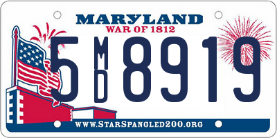 MD license plate 5MD8919