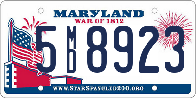 MD license plate 5MD8923