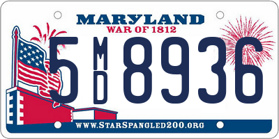 MD license plate 5MD8936